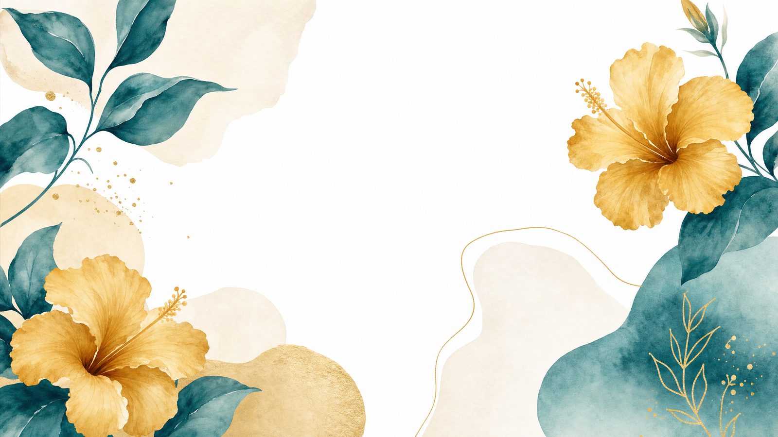 Soft watercolor botanical illustration with teal and gold tones representing the calming, restorative nature of Better Days therapy services